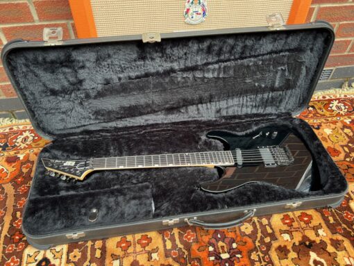 Vintage 1980s ESP The Mirage Deluxe Black Electric Guitar OHSC