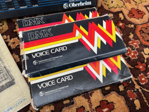 Vintage 1980s Oberheim DMX Digital Drum Machine Manual Cards