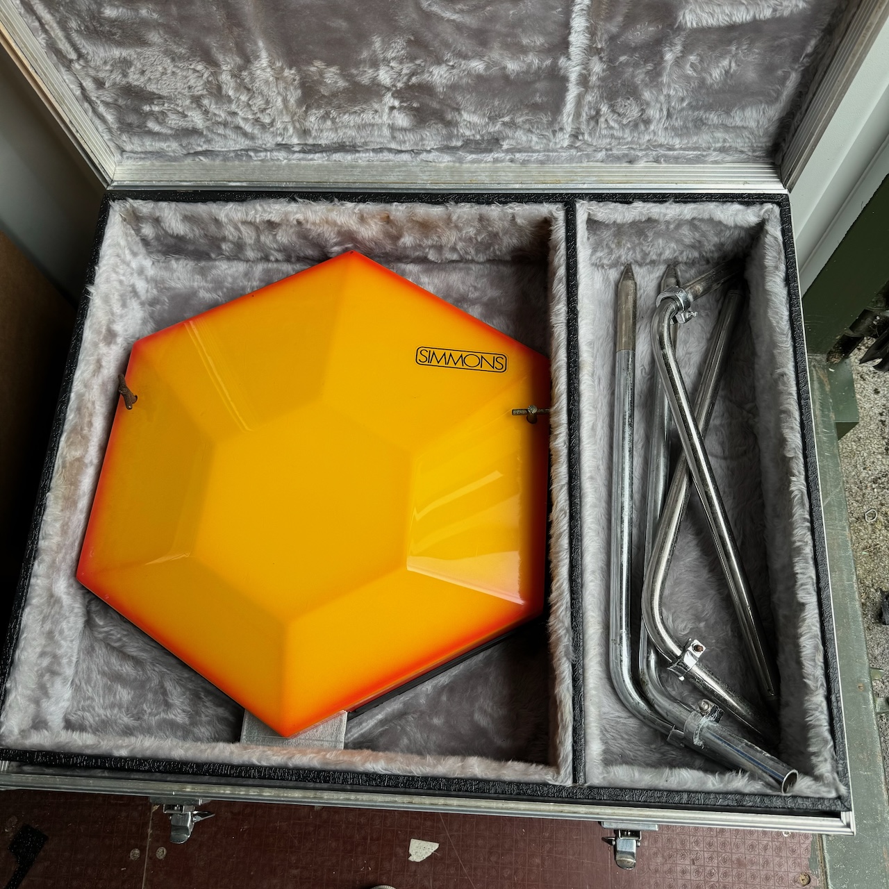 Vintage 1980s Simmons Red Yellow 7x Drums Pads Controllers Ronnie Lane Studio Vintage 1980s Simmons Red Yellow 7x Drums Pads Controllers Ronnie Lane Studio