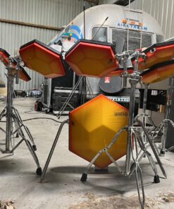 Vintage 1980s Simmons Red Yellow 7x Drums Pads Controllers Ronnie Lane Studio