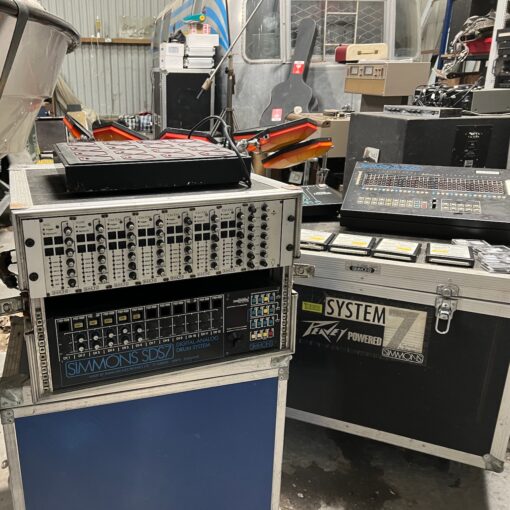 Vintage 1980s Simmons SDS7 Rack Drum Machine System Ronnie Lane Studio