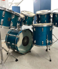 Vintage 1980s Tama Superstar Aquamarine 8 Piece Drum Kit