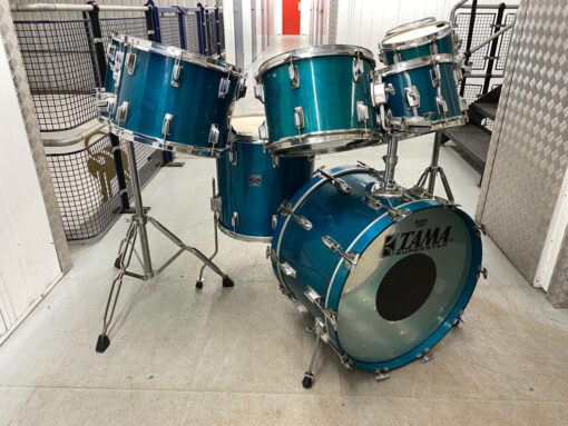 Vintage 1980s Tama Superstar Aquamarine 8 Piece Drum Kit