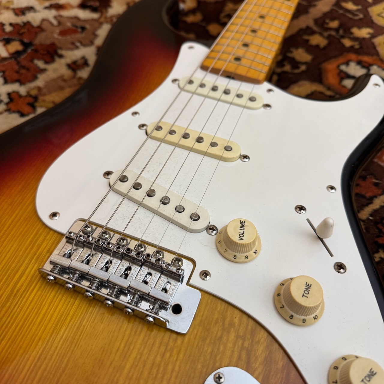 Vintage 1981 Tokai Springy Sound Sunburst Maple Stratocaster Guitar Vintage 1981 Tokai Springy Sound Sunburst Maple Stratocaster Guitar