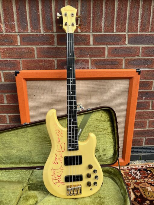 Vintage 1984 Ibanez Musician MC924 Bass Guitar Signed Jack Bruce Noel Redding