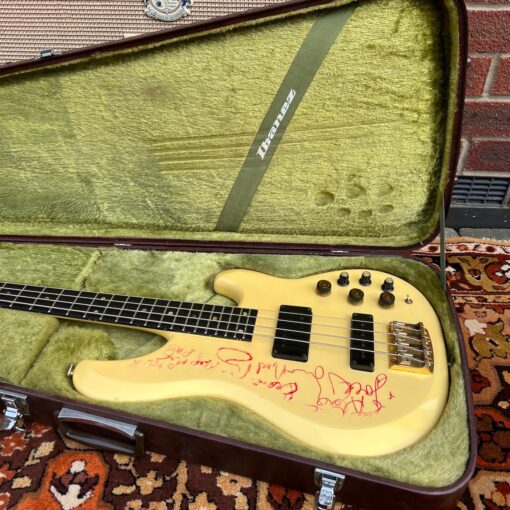 Vintage 1984 Ibanez Musician MC924 Bass Guitar Signed Jack Bruce Noel Redding