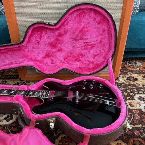 Vintage 1999 Epiphone Riviera Ebony Black Peerless Guitar