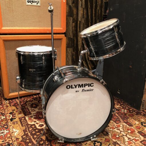 Vintage Premier Olympic Jazz Drum Kit Grey Pearl 20 14 12